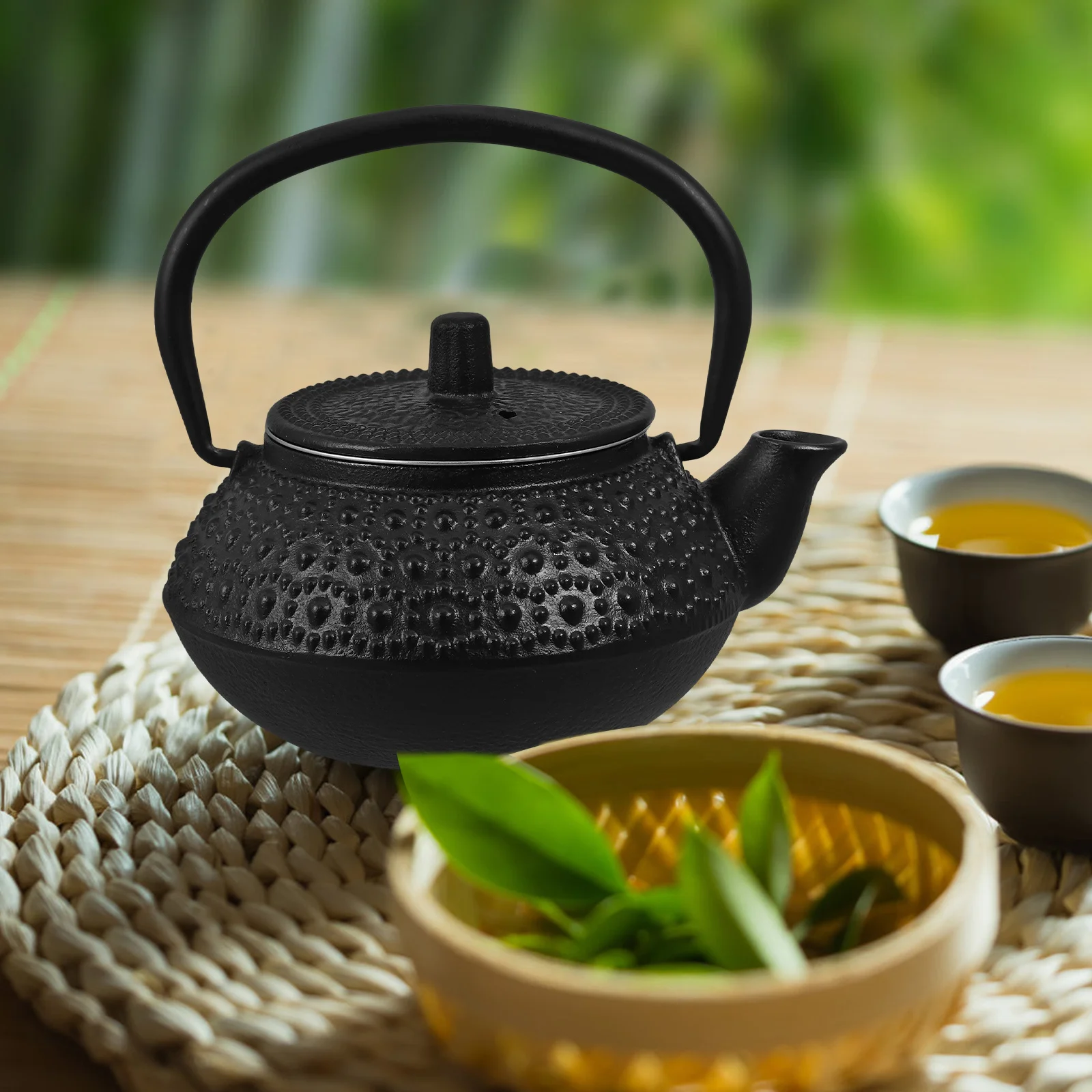 

0.3L Cast Iron Teapot Sturdy and Elegant Small Tea Kettle for Loose Leaf Brewing Portable Stovetop Use Ideal for Personal Or