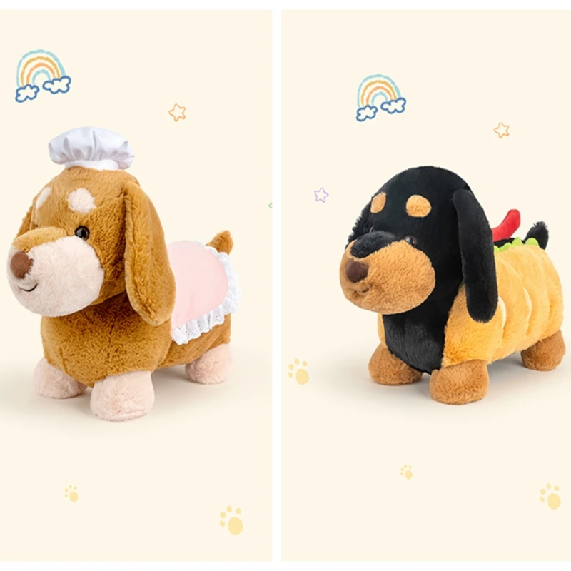 Cute Sausage Dog Plush Toy Kawaii Animal Dog Stuffed Doll Room Decor Soft Pillow Boy Girl Cure Comfort Toy Kid Birthday Gift