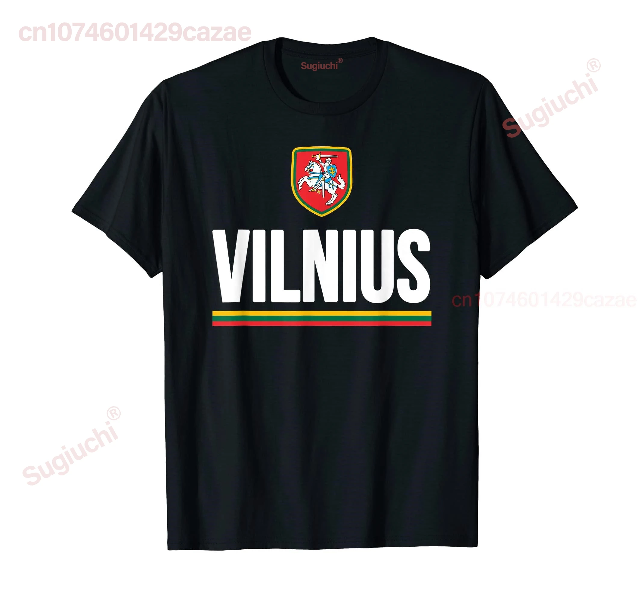 

100% Cotton Vilnius Lithuania T-shirt Lithuanian Flag Lietuva Souvenir MEN WOMEN UNISEX T Shirts Size S-6XL