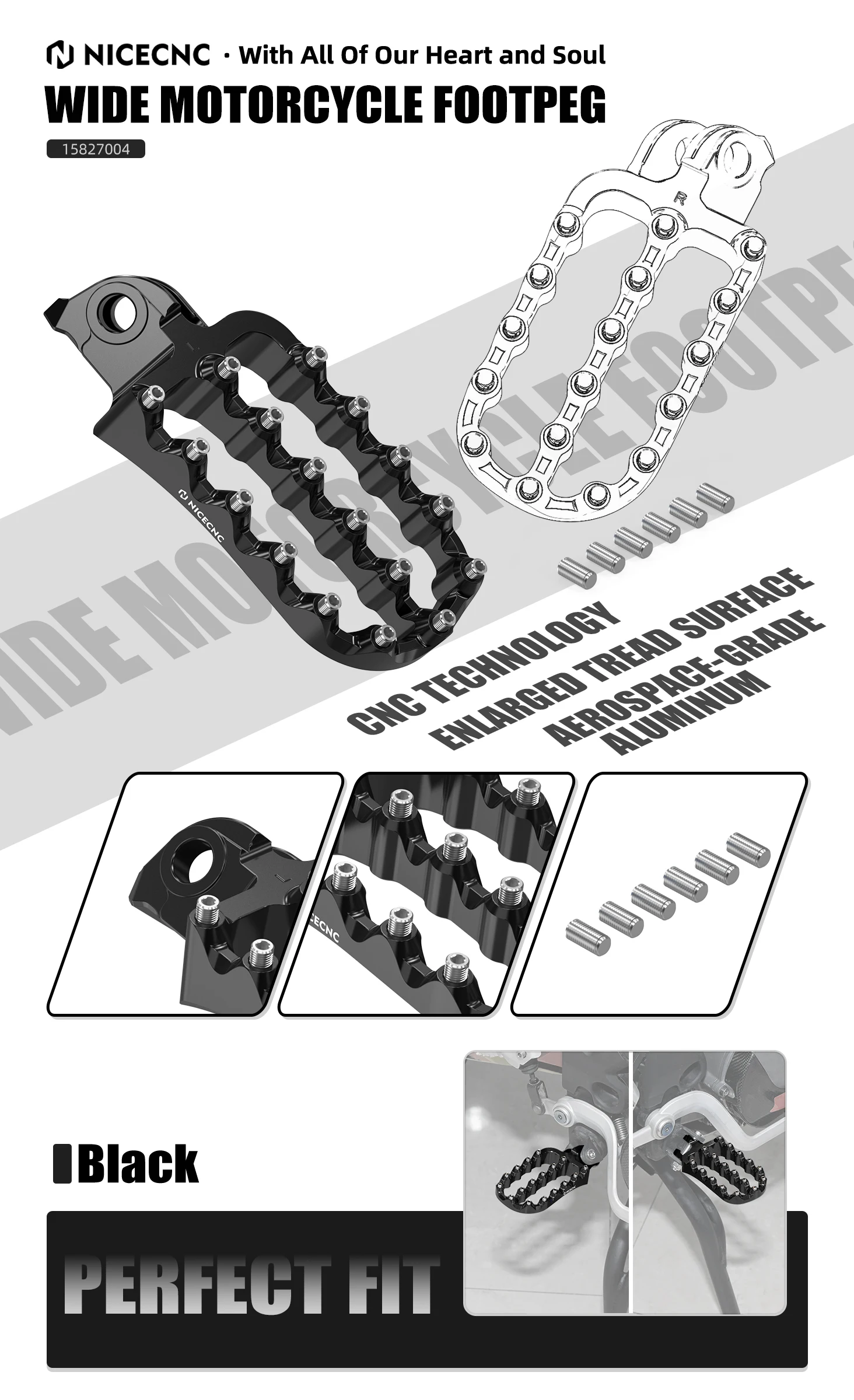 Für KTM 790 890 Adventure /R 2021-2025 NICECNC Einstellbares Hinteres Bremspedal Schalthebel Fußrasten Für Husqvarna 901 – Detail 24