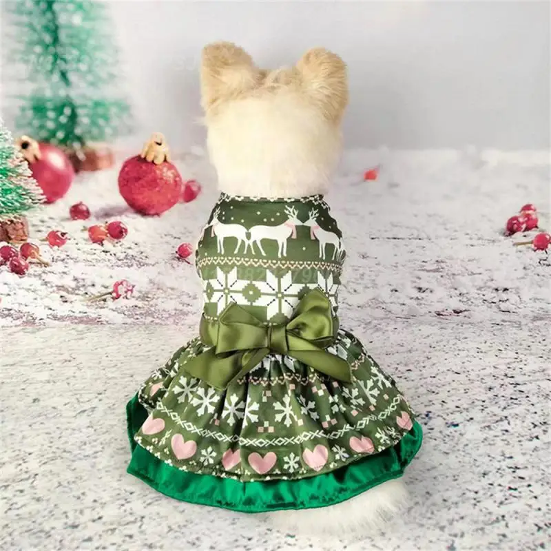 Robe de Noël double couche pour animaux de compagnie, vêtements de vacances élégants, costume unique pour chien et chat, belle et festive, haute qualité, nouveau