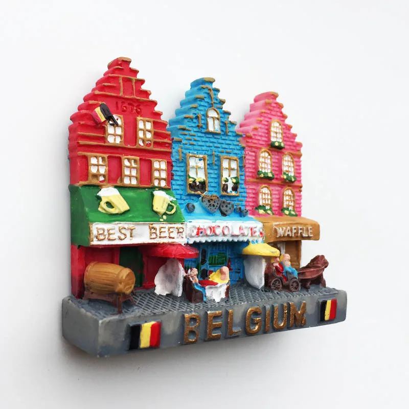 Belgium Travelling Souvenirs Fridge Magnets Creative Magnetic Stickers for Fridge Brussels Tourist Souvenirs Fridge Stickers