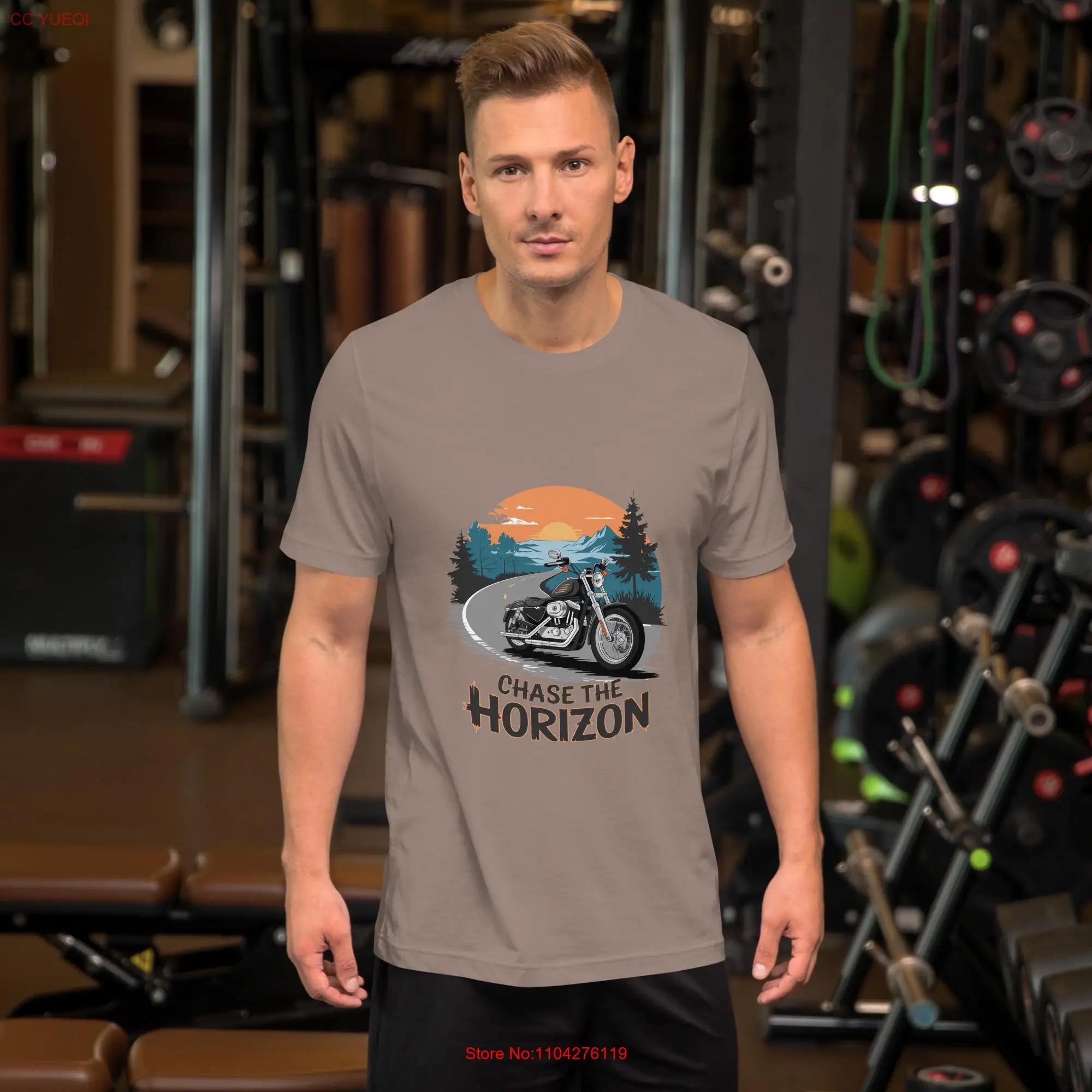 Chase the Horizon Adventure Awaits Inspirational T Shirt Design for Wanderers long or short sleeves