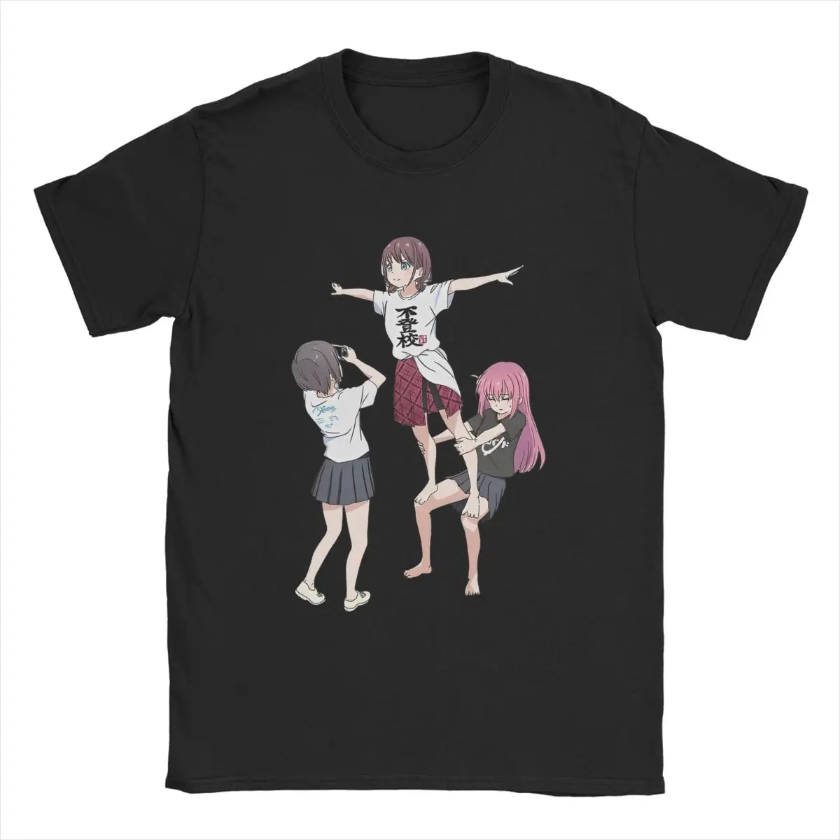

Girls Band Cry Kawaii T Shirt Men's 100% Cotton Humor T-Shirts O Neck Anime Cute Tee Shirt Short Sleeve Tops 4XL 5XL 6XL