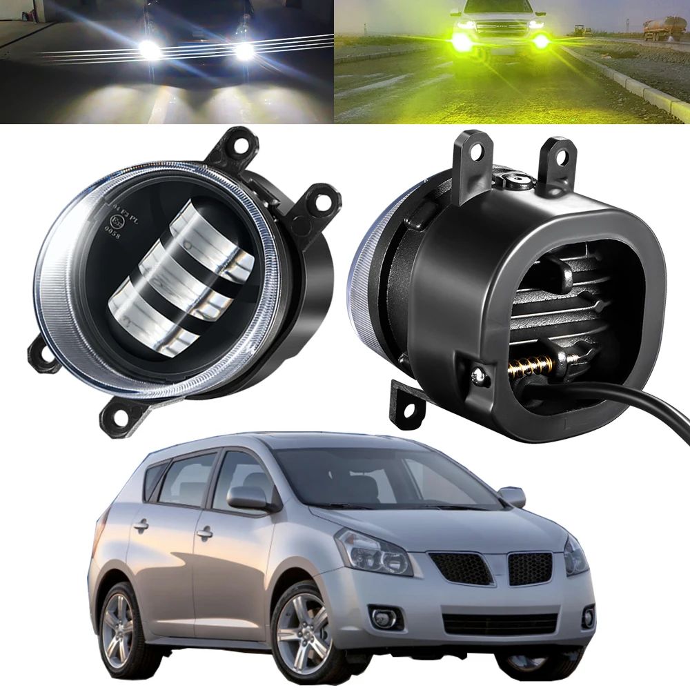 2 sztuki Zespół świateł przeciwmgielnych LED 30 W do Pontiac Vibe 2008 2009 2010 Samochodowe lewe + przednie światła przeciwmgielne do jazdy dziennej DRL 6000LM H11 12V