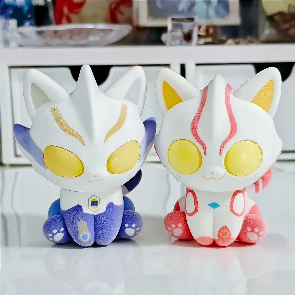 

Оригинальная глухая коробка Bandai Ultraman Cat, милая серия для сидения, плюшевые игрушки ручной работы Ultraman, аниме, периферийные подарочные игрушки