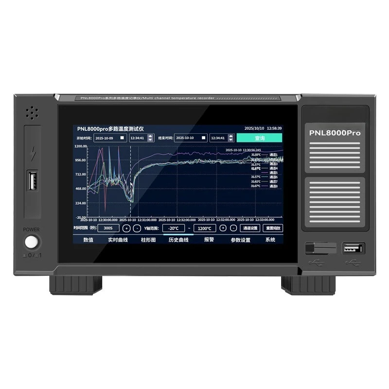 

PNL8000PRO high-precision multi-channel temperature tester 7-inch screen WIFI wireless networking function