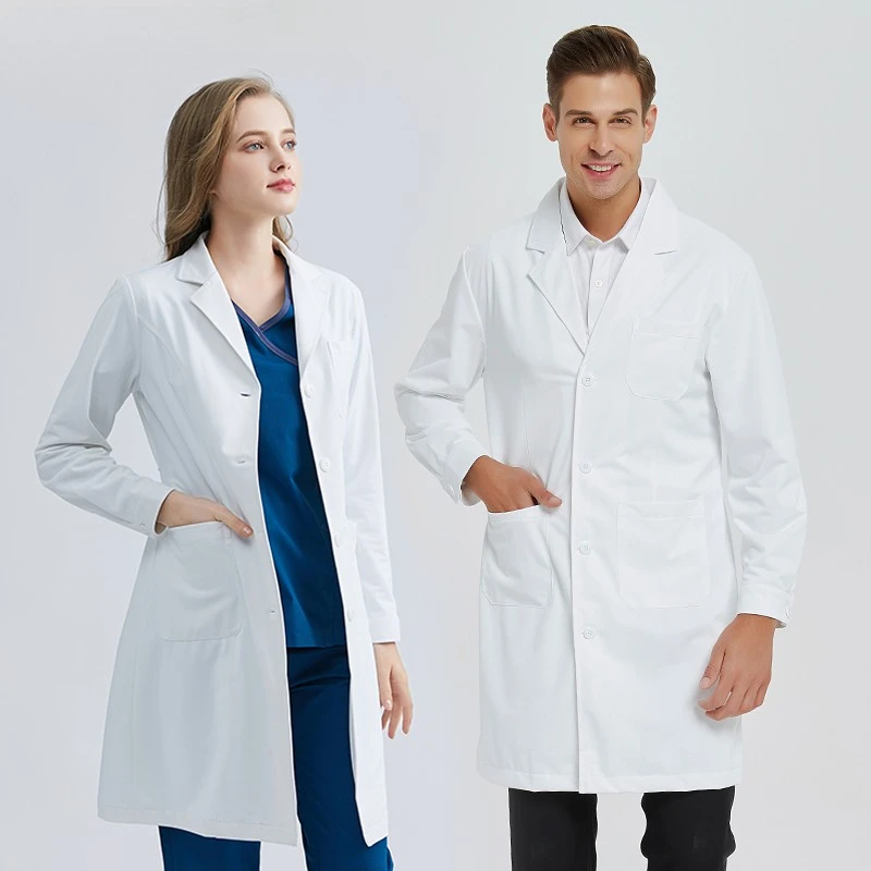 

Skin-friendly long short sleeve white coat long sleeve doctor wear men's and women's beauty clothes oral doctor wear plastic sur