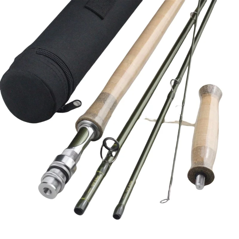 12ft 4 قطعة 5/6wt التبديل يطير قضيب