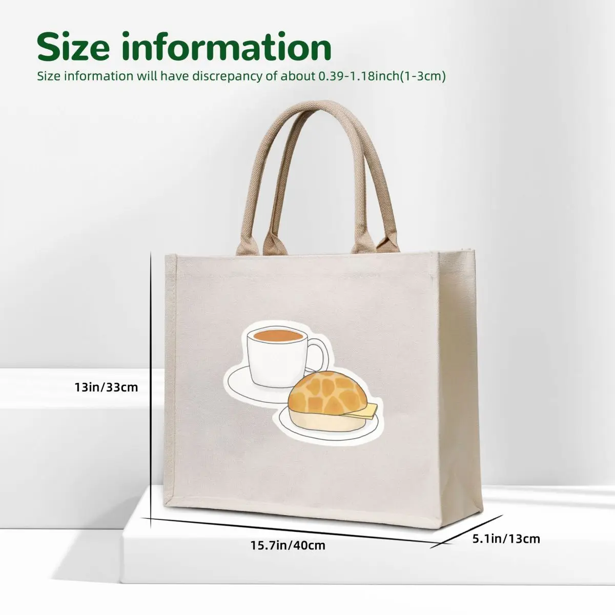 Pineapple Bun and Milk Tea Tote Bag tote bags cloth bags Women's shopper bag Women's beach bags