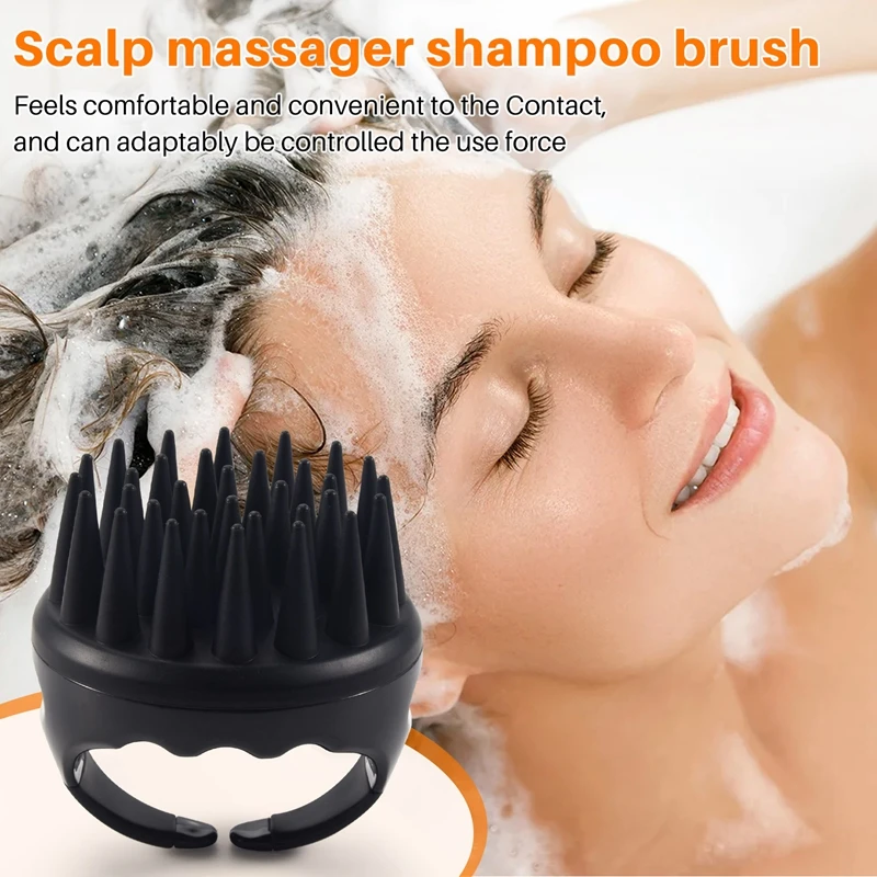 فرشاة تدليك فروة الرأس بالشامبو من السيليكون ، مدلك رأس الدش ، جهاز تنظيف الشعر للقشرة