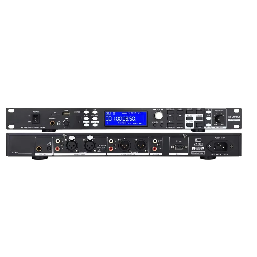 RI-99MK2 Rack USB TF Digital Recorder Audio Recorder Player for Conference Performance Recording