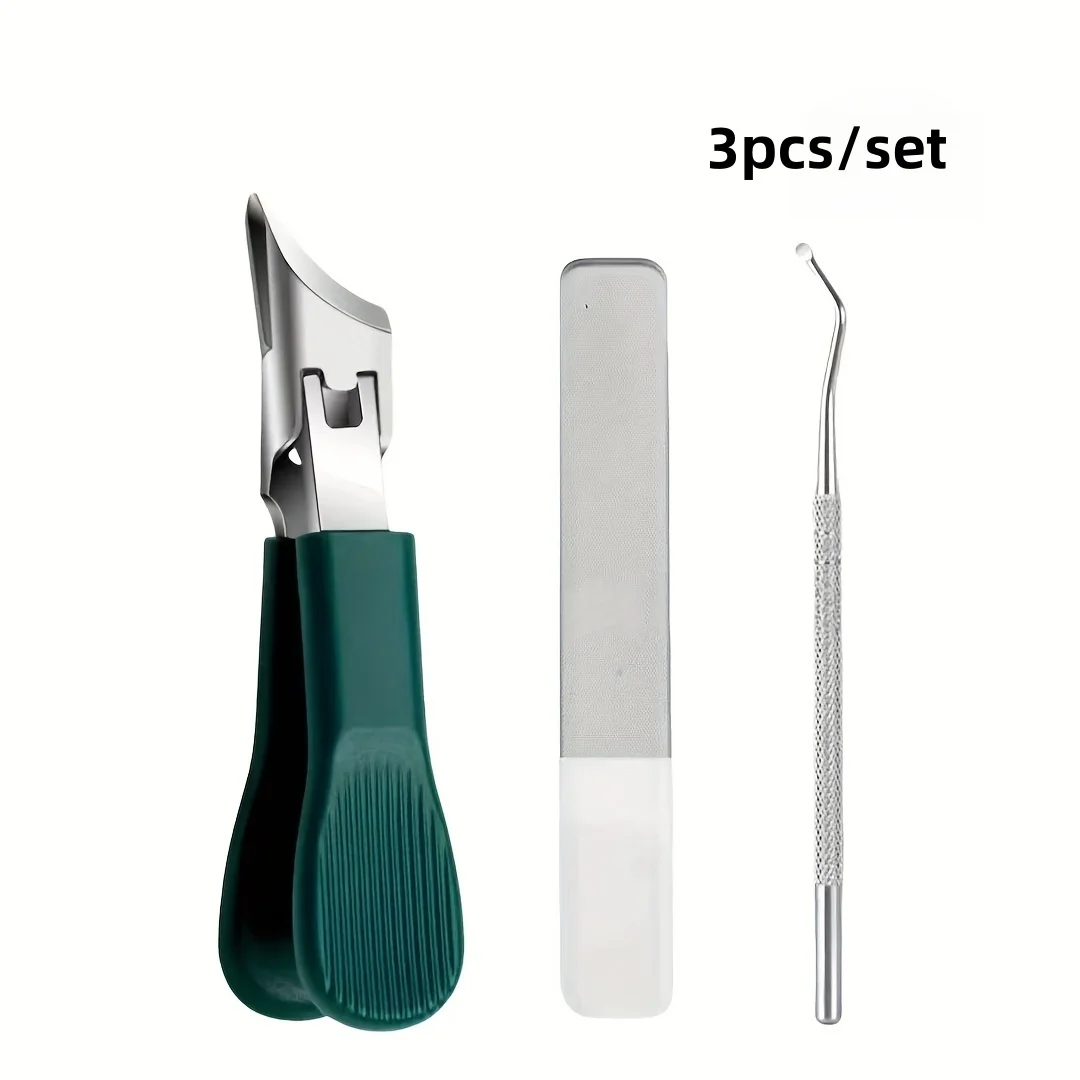 1 Satz 3 Stück abgeschrägter Nagelknipser mit Adlerschnabel, schräger Nagelknipser für eingewachsene Zehennägel, abgeschrägter Nagelknipser, für dicke Nägel, Senioren