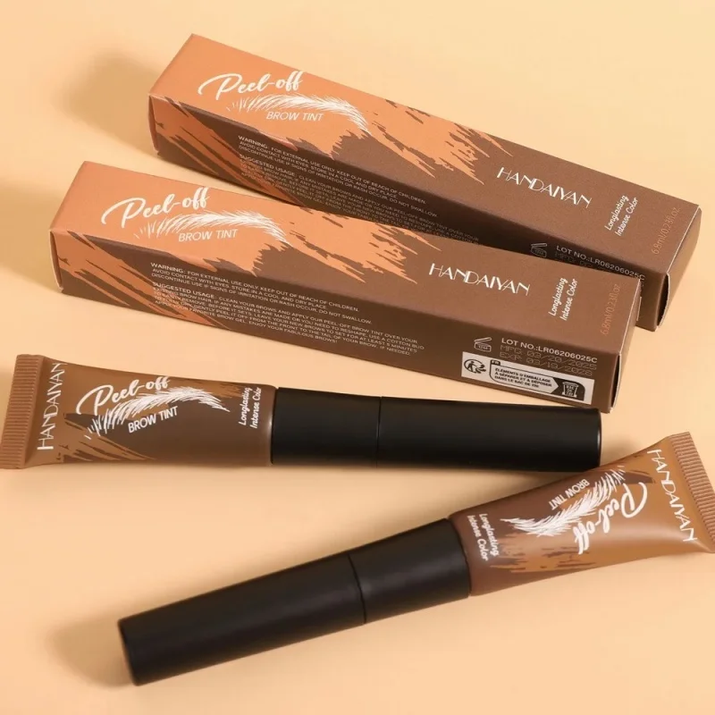 สีติดคิ้วกึ่งถาวร แบบลอกออกได้ พร้อมแปรงในตัว ติดทนนาน สีเข้มข้น กันเหงื่อ