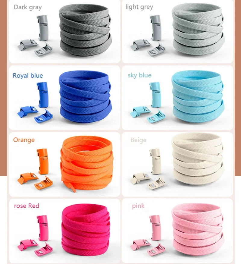 Bunte Magnetische Schnürsenkel Elastische Schnürsenkel ohne Binden für Kinder & Erwachsene Flache Gummi-Schnürsenkel für Schuhe – Detail 14