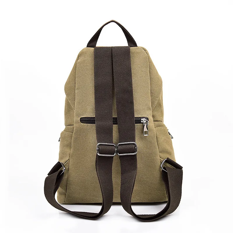 حقيبة ظهر رجالية قماشية متعددة الوظائف، حقيبة مدرسية راقية وعصرية، حقيبة سفر ريترو، متينة وكبيرة السعة #2