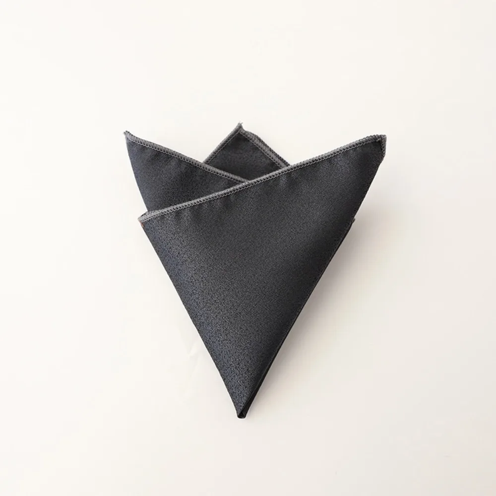 Elegant Polyester Pocket Square Square Shape Solid Color Men Handkerchief Retro Tone Wedding Shirt Accessory Wedding Party