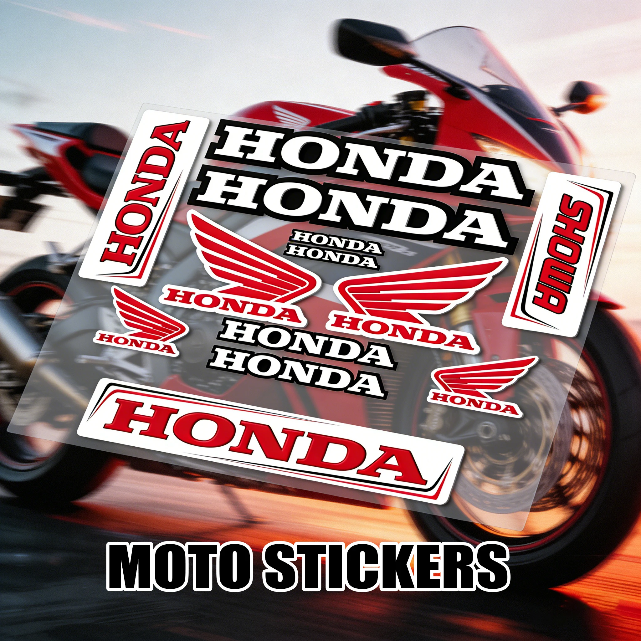 Pegatinas para Moto, Adhesivos para Carrocería de Auto, Parachoques para Honda, Ventanas, Motocicleta, Laptop, Paredes, Vinilo Decorativo, Accesorios para Tuning de Autos