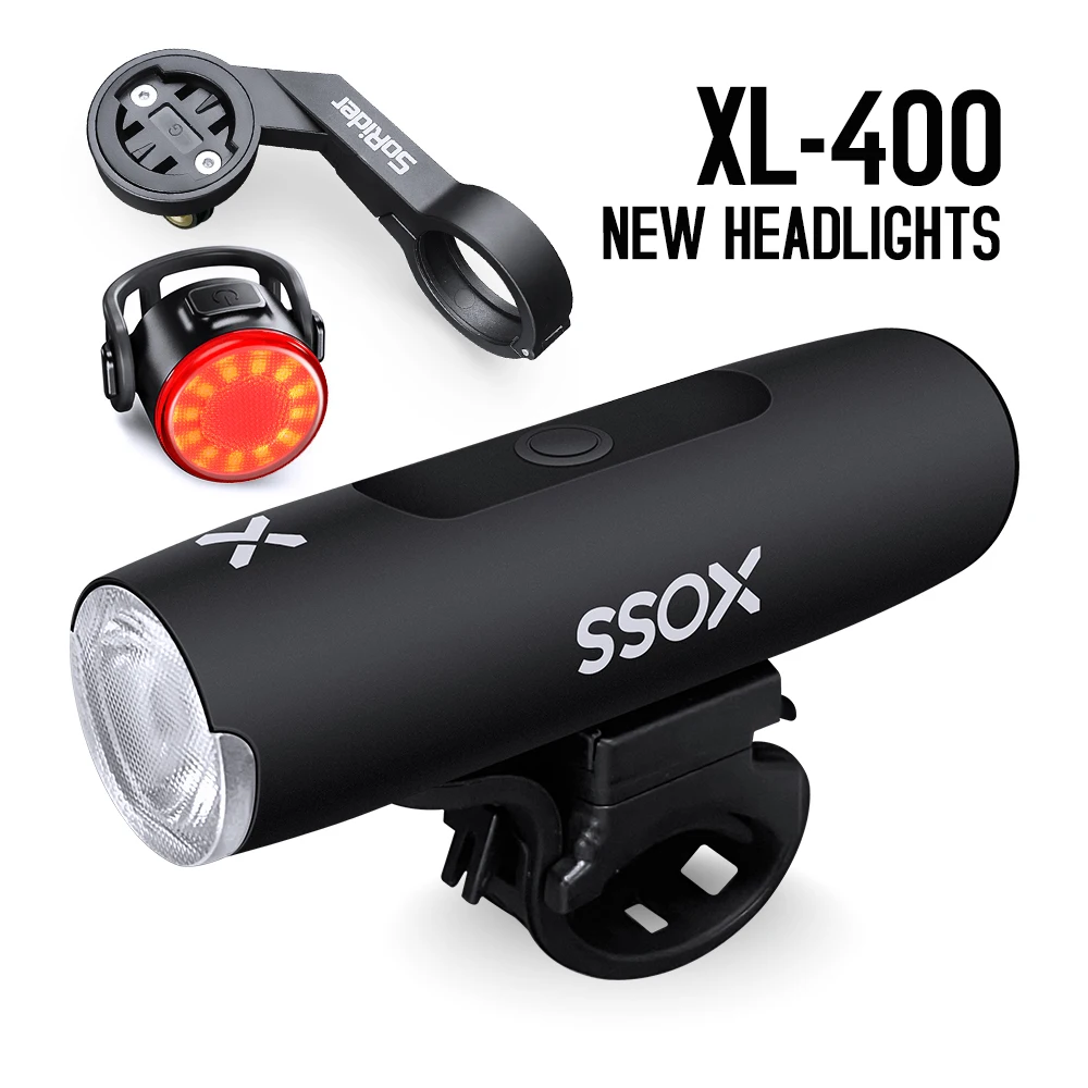 XOSS Bicycle Light 400Lumen Bike Headlight Power Bank Flashlight Handlebar USB Charging MTB Road Cycling Highlight