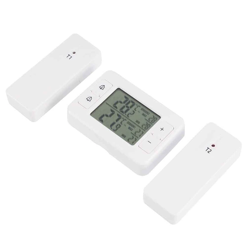 Top Deals Wireless Indoor Outdoor Freezer Thermometer Sensor Temperature Monitor With Audible Alarm Temperature Gauge For Kitche