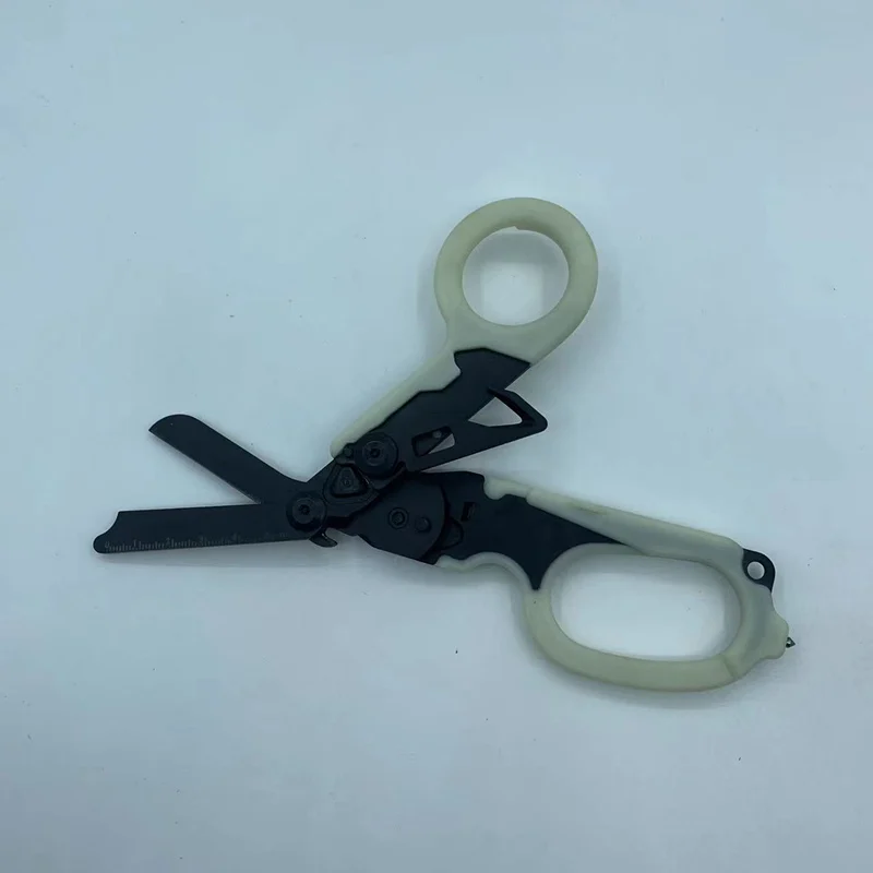 Multifunction Emergency Response Shears with Strap Cutter and Glass Breaker Black ith Safety Hammer Glow Scissors With Logo Gift