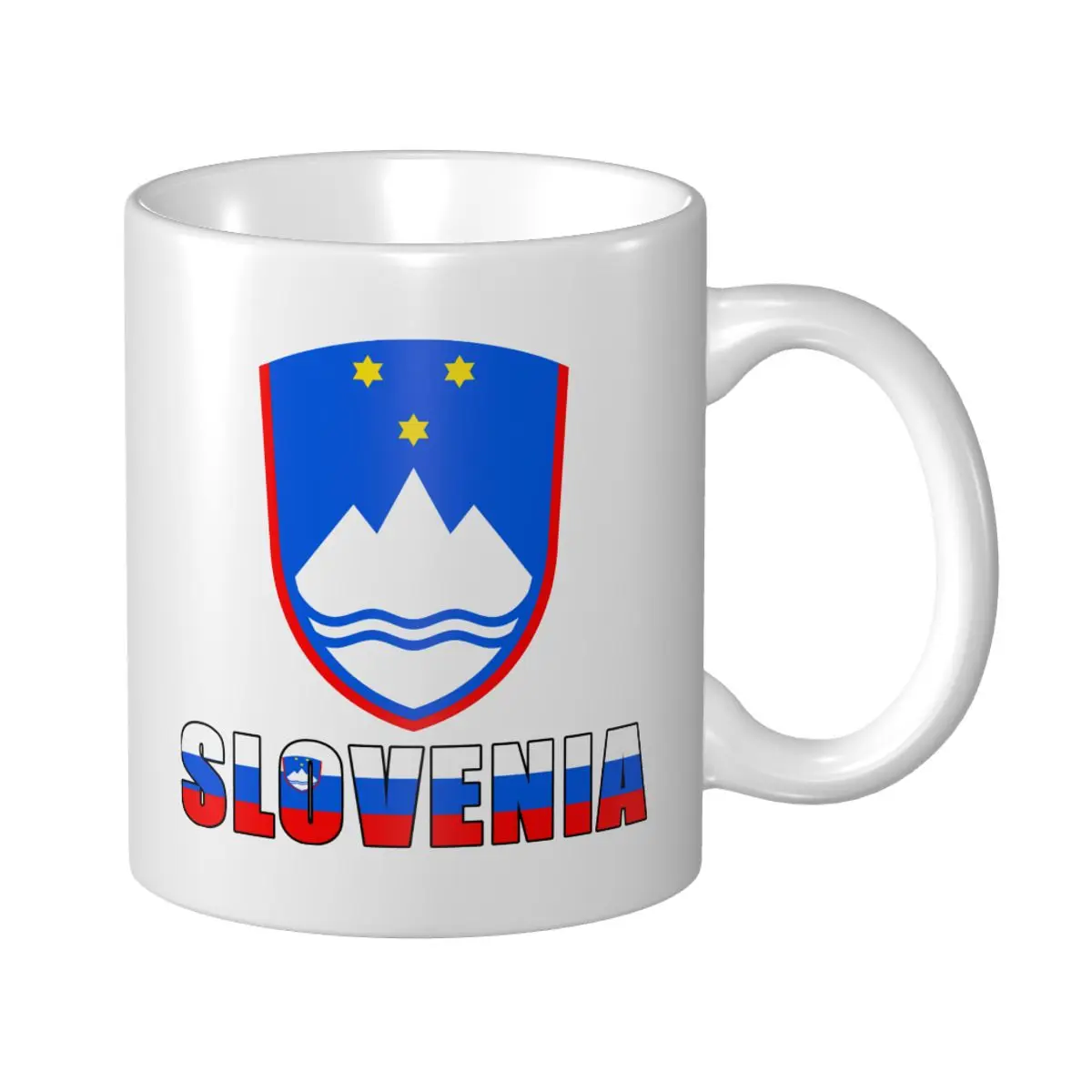 Mark Cup Mug Slovenia Letter Flag Emblem Coffee Mugs Tea Milk Water Cup Travel Mugs For Office Home