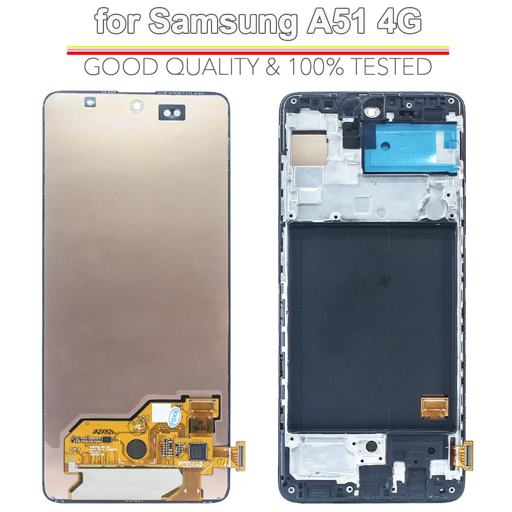 Wyświetlacz AMOLED LCD do Samsung Galaxy A51 4G, ekran dotykowy, digitizer, ekran LCD z ramką do telefonu Samsung A51 A515 — zdjęcie produktu 2