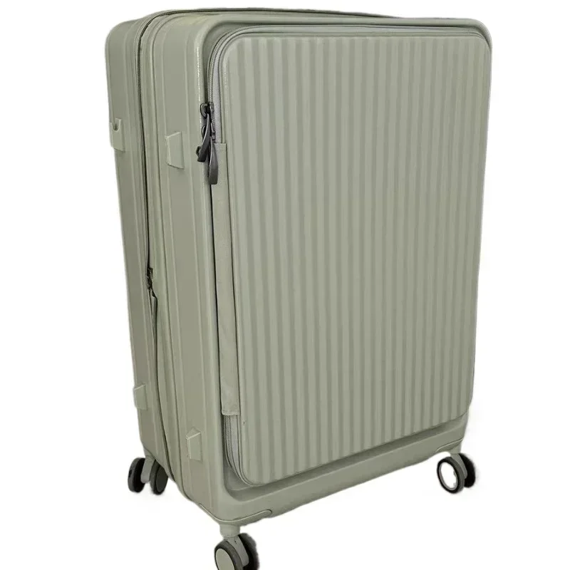 Side opening expandable multi-function trolley case