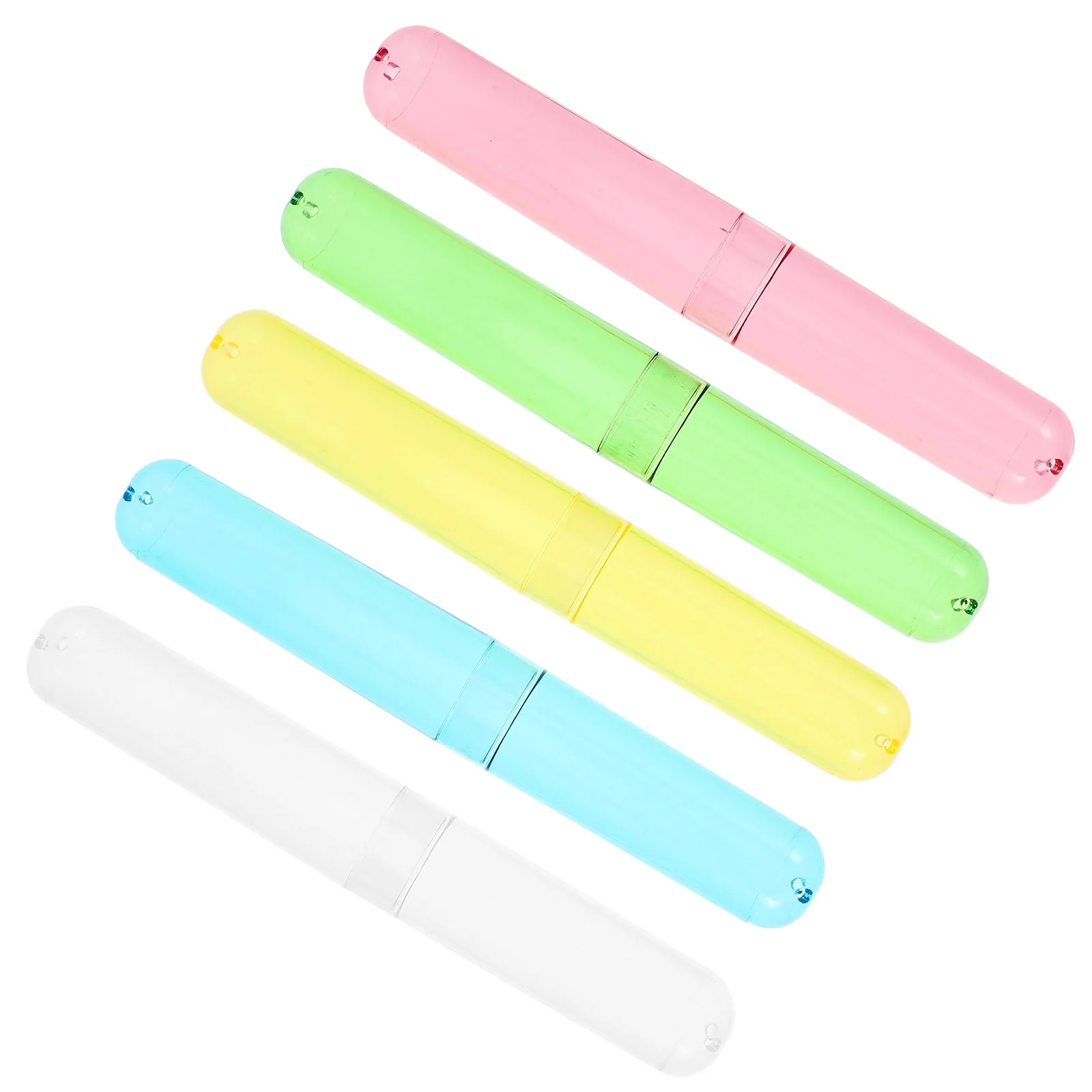 5Pcs Portable Toothbrush Holder Travel-Friendly Toothbrush Storage Case with Smooth Edges for Easy Carrying and Organization