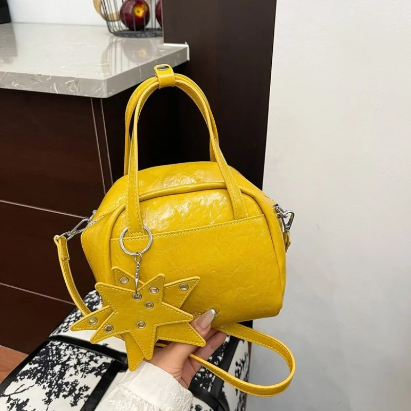 おむつバッグ-スタイリッシュなヴィンテージレザーハンドバッグ-大容量-カジュアル-シンプル-ショルダーバッグ-トレンディな通勤用バッグ-レターロゴ付き