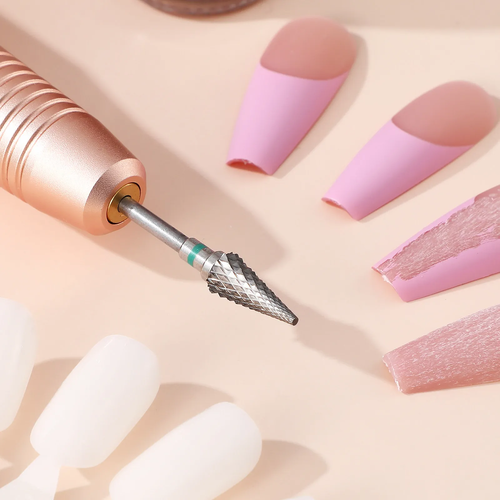 

Tungsten Steel Nail Drill Bit Pointed Grinding Head for Manicure Pedicure Nail Art Polish Removal Professional Use Fits Most