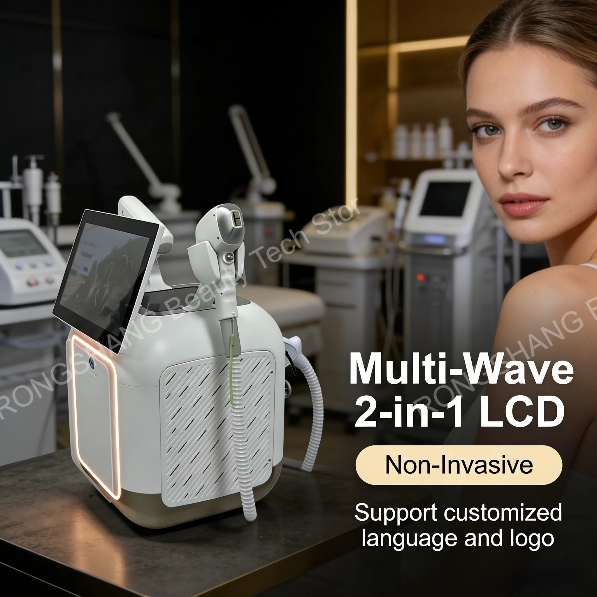 

Многофункциональный лазерный аппарат для удаления волос 2-в-1 с ЖК-дисплеем, неинвазивный