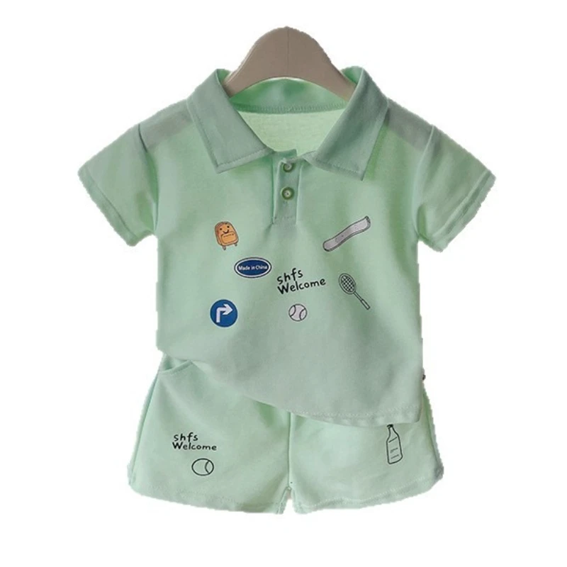 

New Summer Baby Clothes Suit Children Boys Girls T-Shirt Shorts 2Pcs/Sets Toddler Clothing Infant Sports Costume Kids Tracksuits