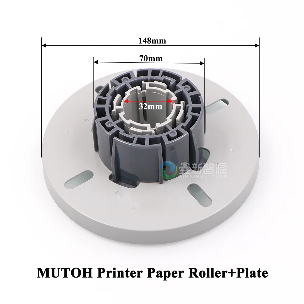 Media Plate Roller for Mutoh 900C 1604 1638 Eco Solvent Printer Block Paper Flange Plate Take Up Roller