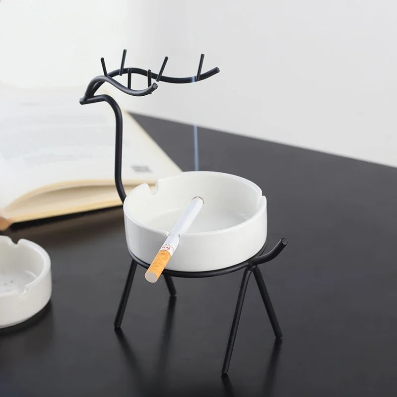 Nordic Deer Ashtray Metal Home Office Desktop Creative Ins Ornaments Nordic Deer Ashtray Metal Home Office Desktop