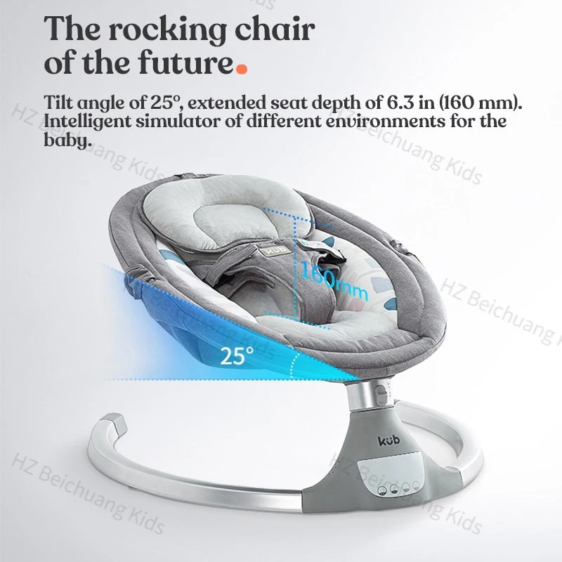 KUB Remote Control Music Cradle Swing Baby Rocker Chair Safety Newborn Bassinet Baby Electric Rocking Chair For Baby