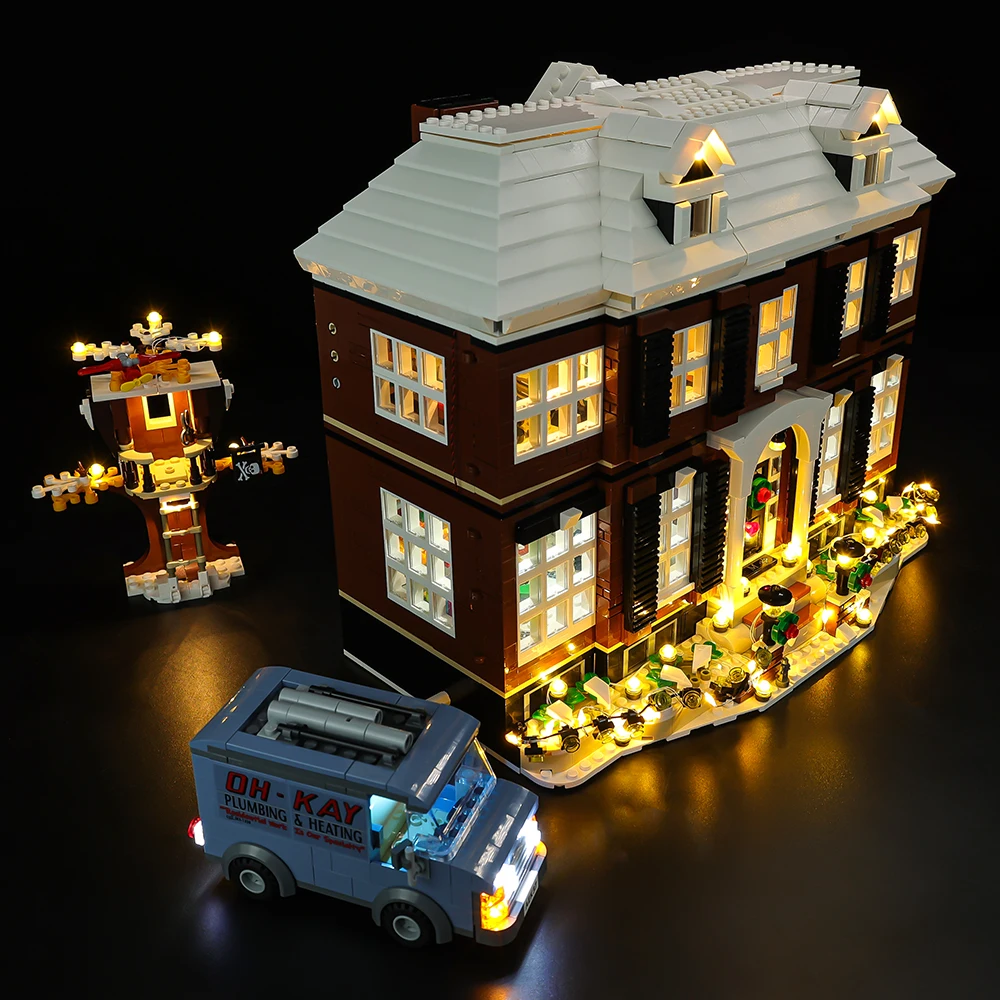 مجموعة إضاءة LED Kyglaring مناسبة لأفكار LEGO Home Alone 21330 مصباح ديكور وليس مكعبات البناء