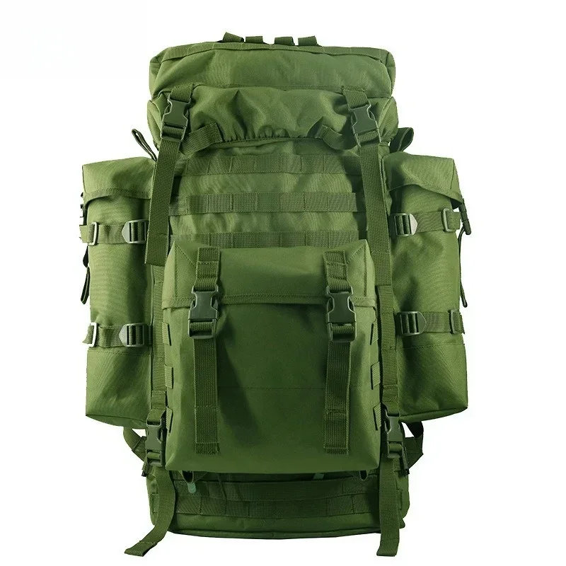 80L Tactical MOLLE Backpack Oversized Capacity Outdoor Camping Hunting Rucksack Rain Cover Stand Travel Hiking Rucksack