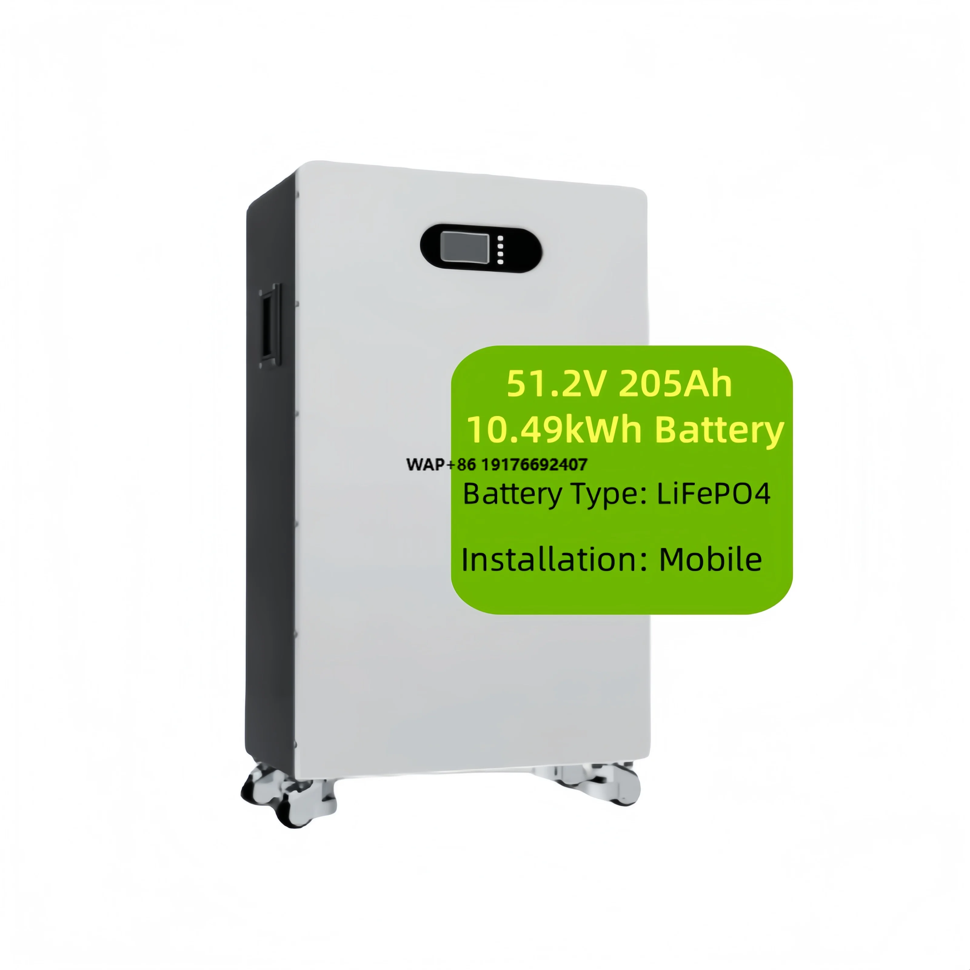 

200Ah Lithium Solar Battery 51.2V 205Ah Solar Energy Storage Mobile LiFePO4 Battery