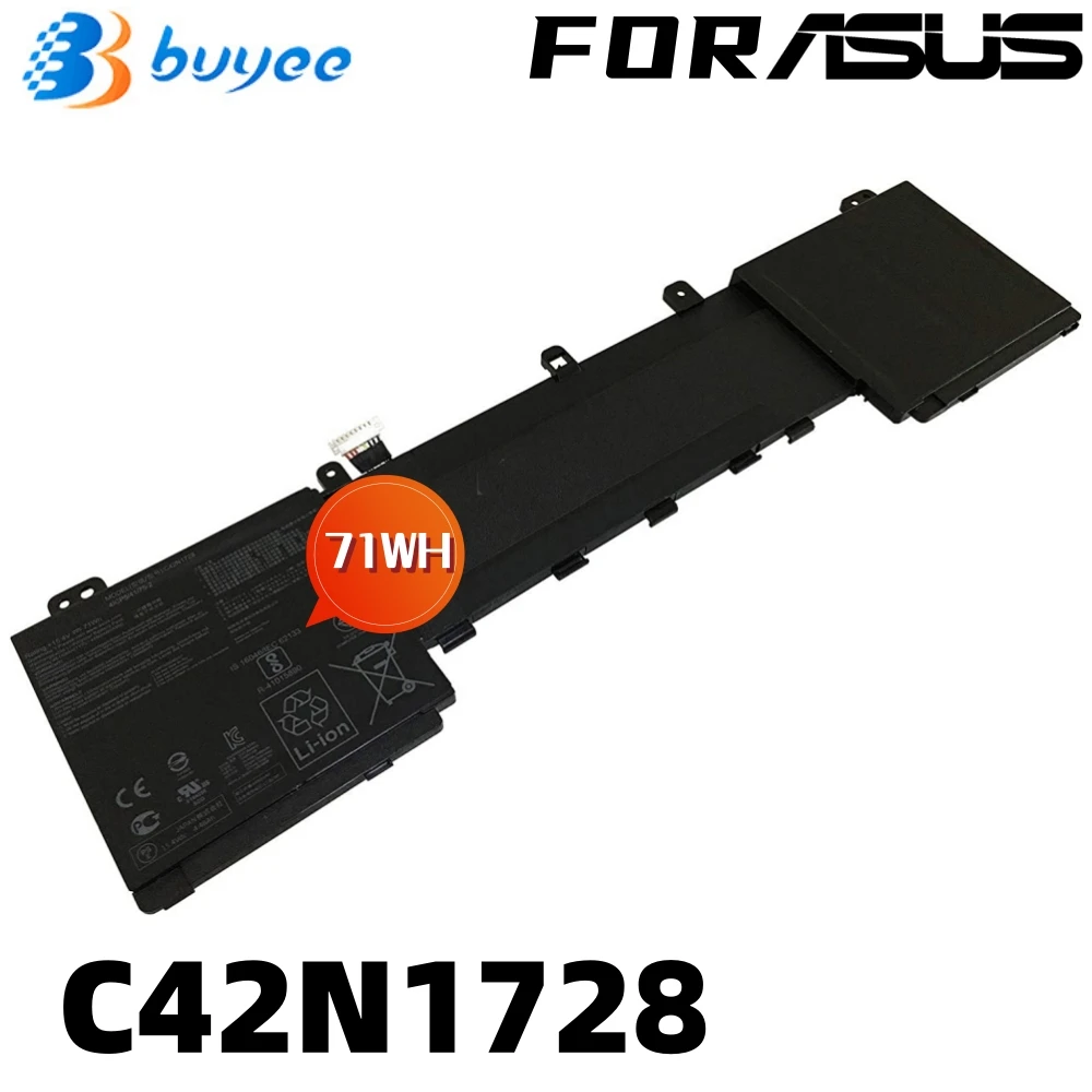 

New C42N1728 Laptop Battery For Asus ZenBook Pro 15'' UX550 UX550GE UX550GD UX580GD UX580GE Series Notebook 15.4V 71Wh 4480MAH