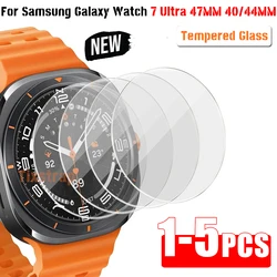 1-5 Stück gehärtetes Glas für Samsung Galaxy Watch 7 Ultra Watch7 40 44 Smartwatch Displays chutz folie Schutz glas einfach zu installieren