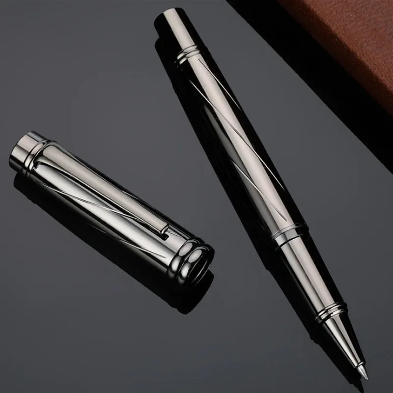 YIREN 878 Gel Pens High-grade Business Men's Metal Ballpoint Pen Metal Black Stationery Student School Supplies Writing Smooth