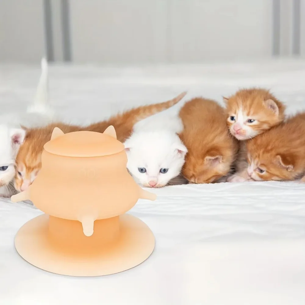 

230ml Pet Water Feeding Supplies Silicone 4 Nipples Dog Breastfeeding Artifact Anti Slip Suction Cup