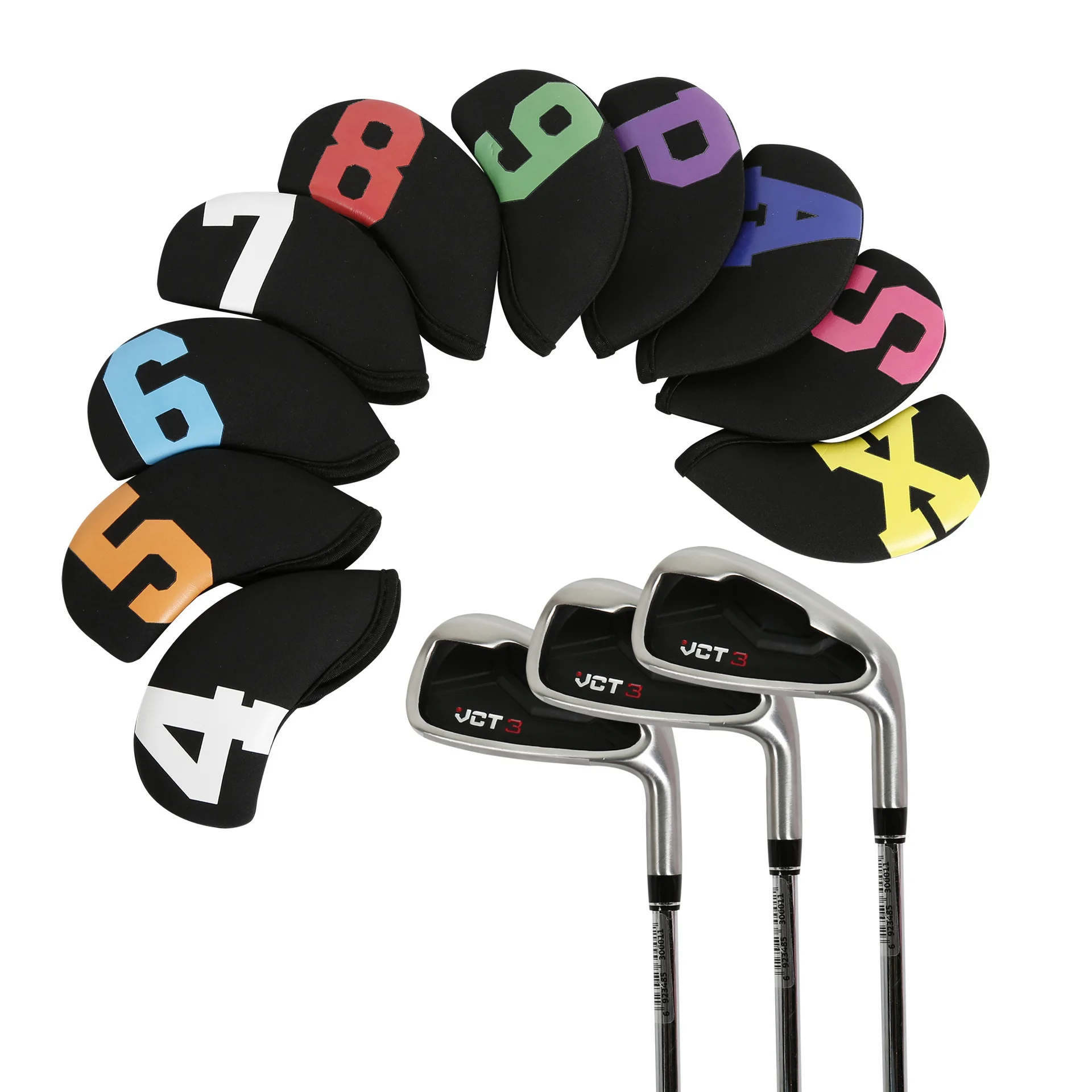 7/10/11Pcs Golf Irons Wedge Cover Club Protector Headcover Golf Headcover Golf Accessory New Neoprene Diving Material