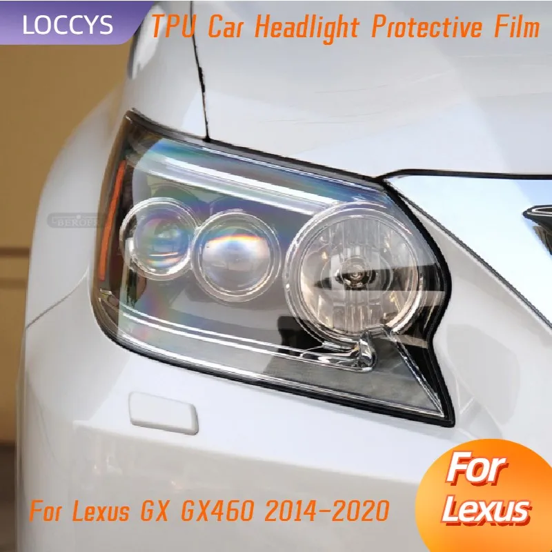 

For Lexus GX GX460 2014-2020 Car Headlight Protection Tint Film Smoke Black TPU Protective Transparent Sticker Accessories