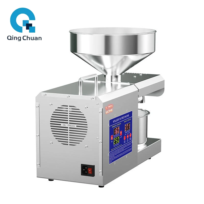 Oil Press Machine K39 900W Home Peanut Seeds Squeezer Stainless Steel Business Sesame Sunflower Expeller Soybean Extraction