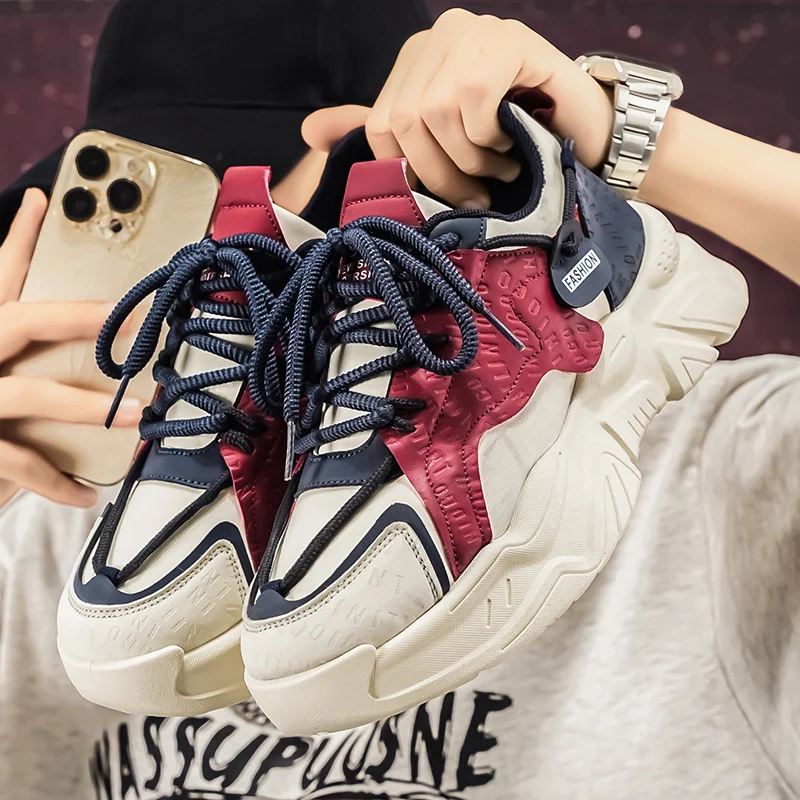 

Men All Match Street Shoes Simple Plain Style Soft Elastic Insole Non Slip Sole Breathable Daily Leisure Sports Sneakers