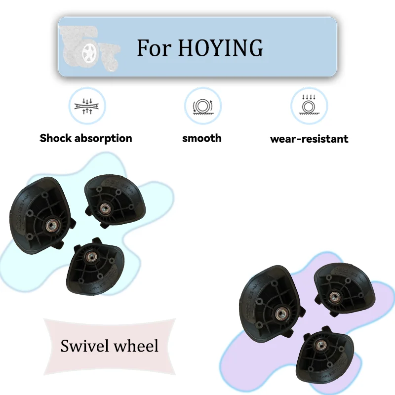 

For HOYING L-i For Luggage 360°Rotating Replacement Parts Wheels Suitcase Wheels Swivel High Wear- Resistant Travel & Business