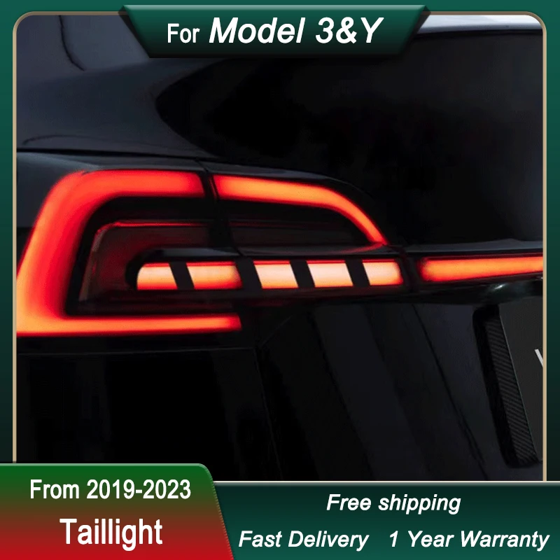 Luci posteriori per auto per Tesla Model 3 Model Y 2019-2023 fanale posteriore a LED luci freno posteriori Starlink fanale posteriore incrociato