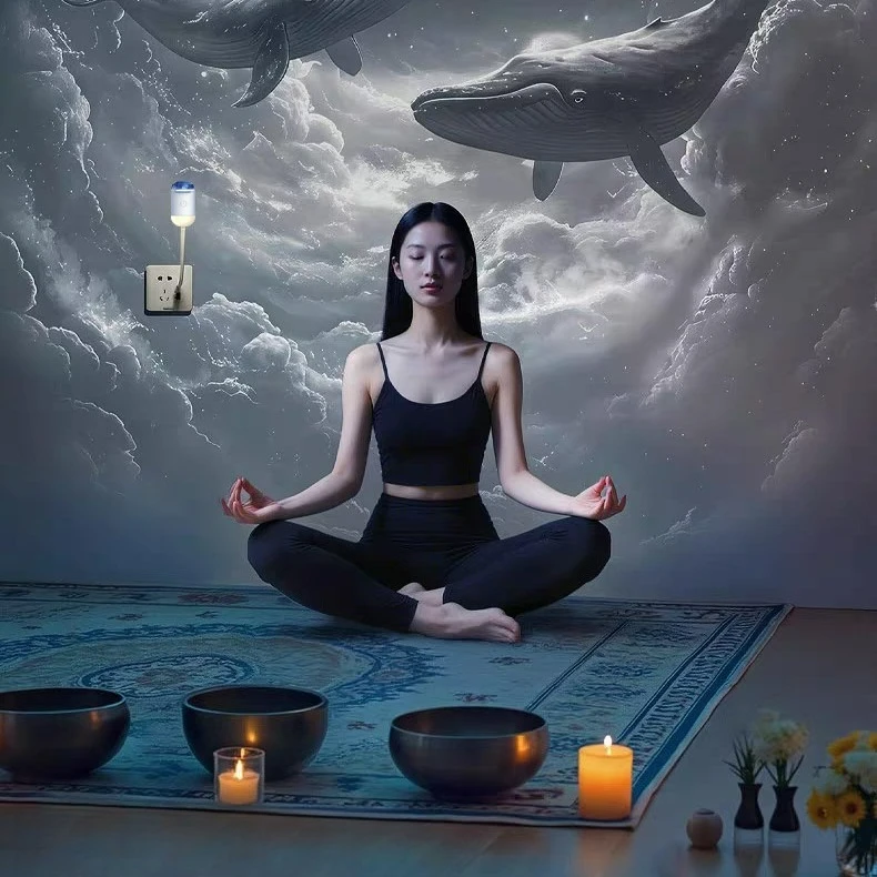 2026 New Voice Control USB Star Galaxy Projector Night Light LED Starry Sky Lamp Dimmable Kids Gift Bedroom Decor